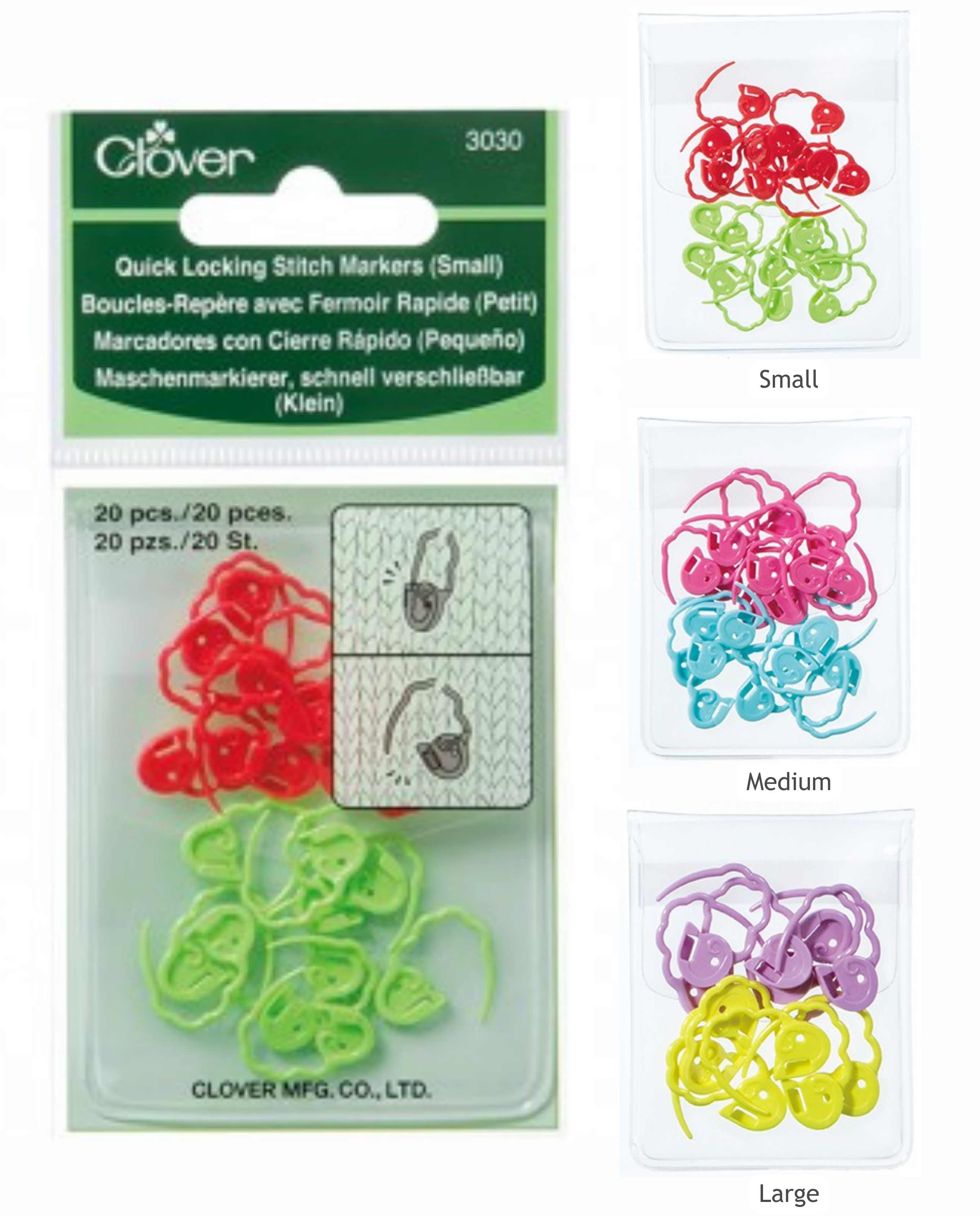 Clover Quick Locking Stitch Markers Accessory