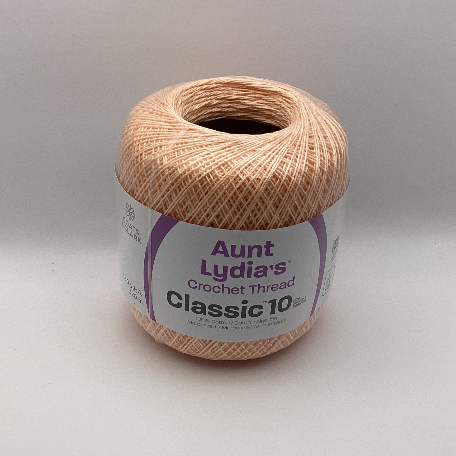Aunt Lydia's Crochet Thread Classic 10 Light Peach - Knitcessities