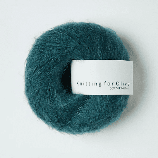 Knitting for Olive Soft Silk Mohair Petroleum Green