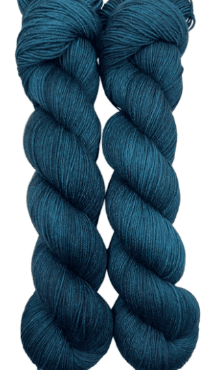 Swan City Yarns Trusty Sock Teal the Cows Come Home