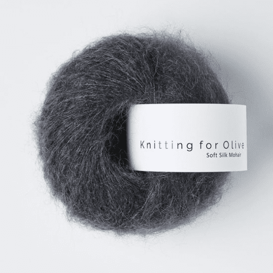 Knitting for Olive Soft Silk Mohair Slate Grey