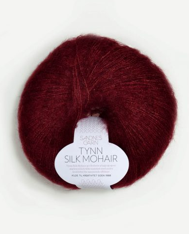 Sandnes Garn Tynn Silk Mohair #4054 Deep Wine Red