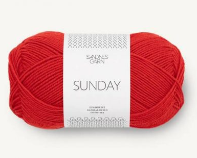 Sandnes Garn Sunday #4018 Scarlet Red