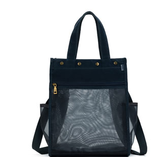 dellaQ Tall Mesh Tote Dark Blue Grey