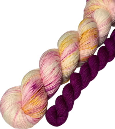 Swan City Yarns Sock Set Raspberry Lemonade w/ Berry