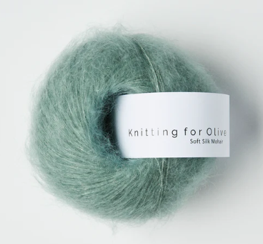 knitting for Olive Soft Silk Mohair Dusty Aqua