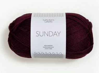 Sandnes Garn Sunday #4372 Burgundy